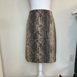 Express snake skin print midi skirt 8